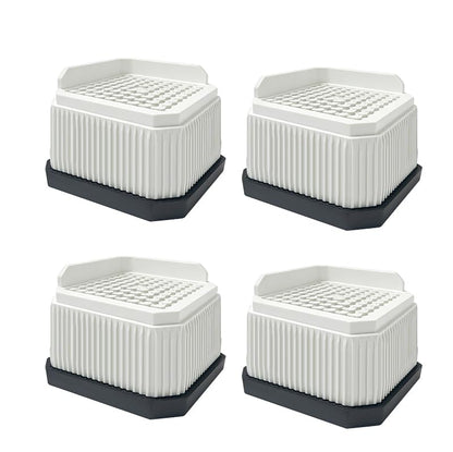 4 Pack Stackable Treadmill Riser Blocks, for Gym and Home Use - color: White, size: 1 layer(2nches)