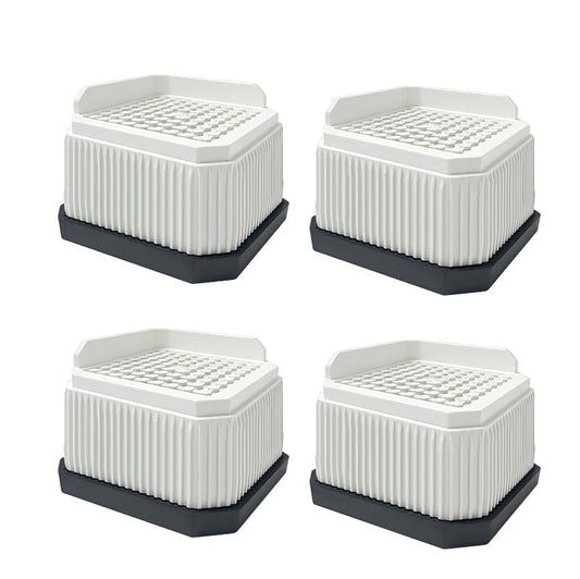 4 Pack Stackable Treadmill Riser Blocks, for Gym and Home Use - color: White, size: 1 layer(2nches)