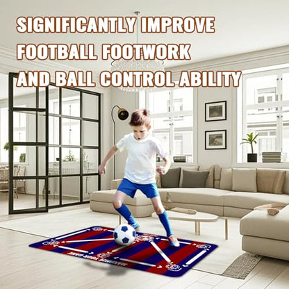 Soccer Training Mat, Soccer Training Equipment, Soccer Gifts for Boys 8-12 - color: Stripes, size: 35*23 IN