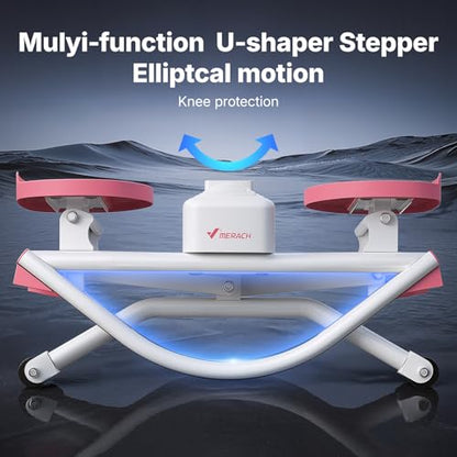 MERACH Rocking Steppers for Exercise at Home, 3D Motion Stair Stepper - color: white