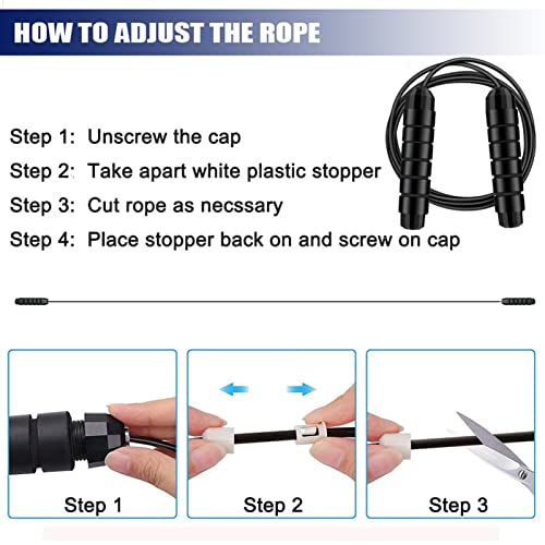 Redify Adjustable Jump Rope,Jump Ropes for Fitness for Men Women - color: Blue,Black