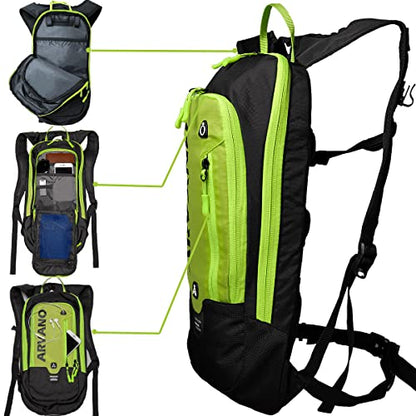 Bike Backpack Small Mountain Biking Backpack Lightweight 6l Daypack - MTB Cycling,Hiking,Skiing,Snow Bicycle,Snowboard - color: Green