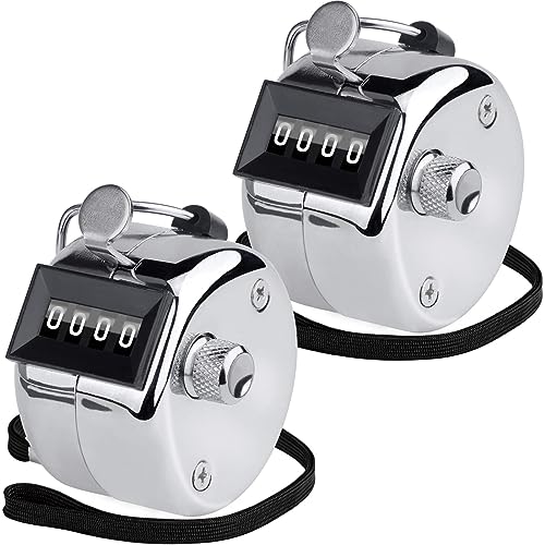 KTRIO Metal Handheld Tally Counter, 4-Digit Mechanical Clicker - style: 2 Pack