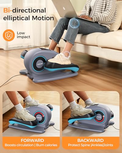 YOSUDA Under Desk Elliptical Machine, Seated Pedal Exerciser for Seniors