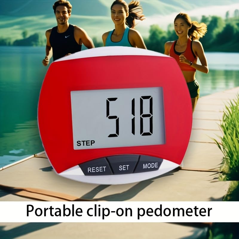 Portable Clip-on Pedometer for Walking, Running, and Outdoor Sports - Lightweight Step Counter for Seniors and Adults