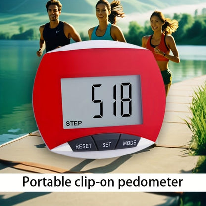 Portable Clip-on Pedometer for Walking, Running, and Outdoor Sports - Lightweight Step Counter for Seniors and Adults