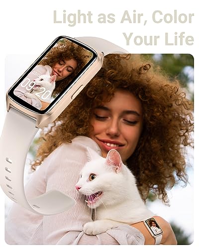Amzhero Health Fitness Tracker with 24/7 Heart Rate, Blood Oxygen, Blood Pressure, Sleep Tracker, 5ATM Waterproof Activity Trackers with Step Tracker, Pedometer (S & L Bands Included) - color: Star