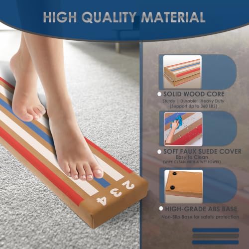 8 FT Floding Floor Balance Beam Gymnastics with Laser Guide for Kids