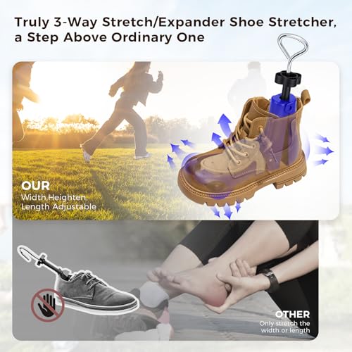 Shoe Stretcher Boot Stretcher Men Women, 2Pcs Adjustable for Wide Feet - color: Blue, size: S (Men 4.5-7.5,Women 6-9)
