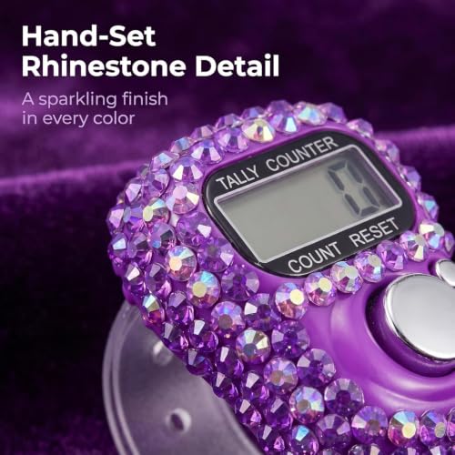 Electronic Finger Tally Counter Clicker Counter,Convenient Portable Digital Display Tally Counter,Resettable Mini Lap Counter for Golf Goods Counting Accessories,Track and Field Lap Counters - color: pink