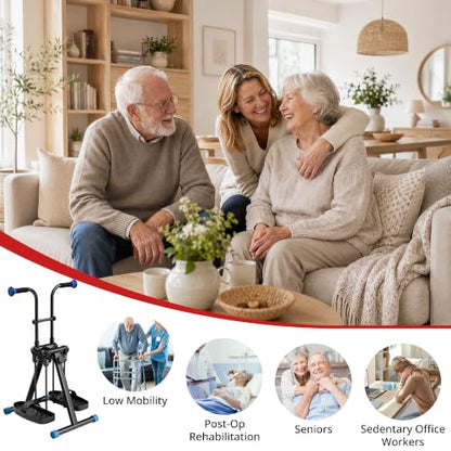 Pedal Exerciser Bike for Seniors, Arm Leg Hand Elbow and Knee Workout, Total Body Space Walker Machine, Low Impact Seated Exercise Equipment for Home