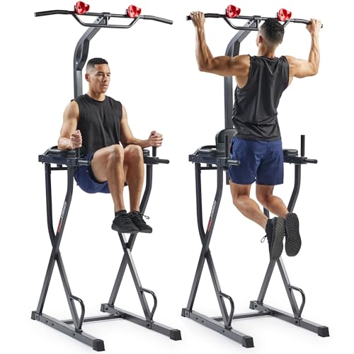 Sunny Health & Fitness Power Tower and Dip Station for Home Training