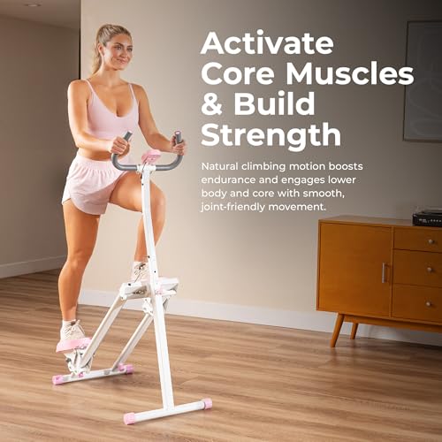 Sunny Health & Fitness Climbing Stair Stepper for Home Gym - color: Pink