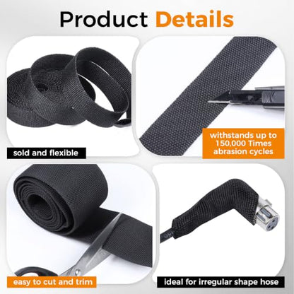 2:1 Ratio Automotive Heat Shrink Braided Sleeving 3/8''-15ft - size: 3/8"-15ft
