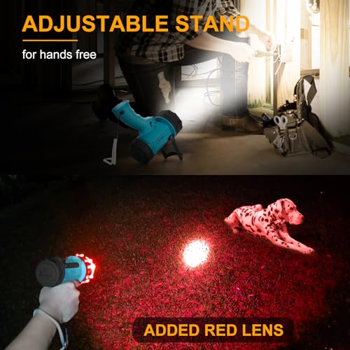 YIERBLUE Rechargeable Spotlight Flashlight 2000,000 Lumen IP67 Waterproof