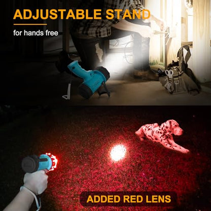 YIERBLUE Rechargeable Spotlight Flashlight 2000,000 Lumen IP67 Waterproof