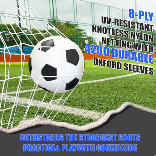 BaseGoal Soccer Goal for Backyard,with Bow Frame and Agility Ladder - size: 12x6 ft