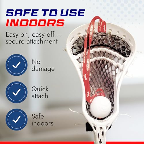 Cradlebaby Lacrosse Training Ball: Practice Indoor/Outdoor & Get More Repetitions - The #1 piece of Equipment to Practice Cradling, dodges, Stick Tricks, & fakes. Best Lacrosse Gift! - color: Light Blue with Black Logo (White Ball)