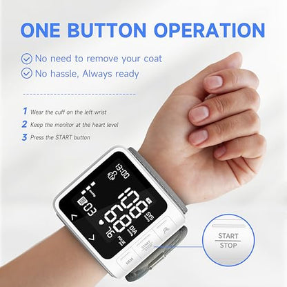 VivaGuard Wrist Cuff Blood Pressure Monitor, FDA-Cleared FSA&HSA Eligible