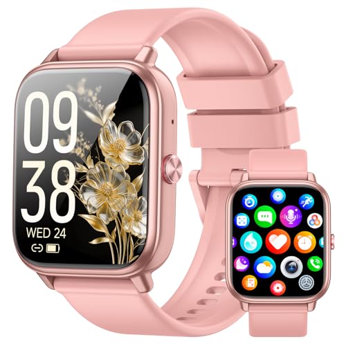 Smart Watch for Men Women, Fitness Tracker (Answer/Make Call), 1000 mAh Battery, 120+ Sport Modes, Step Counter/Sleep Monitor Fitness Watch, Smartwatch for Android/iPhone (Pink) - color: Pink