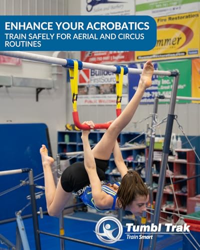Tumbl Trak Adjustable Trapeze Bar - Indoor Trapeze Swing Bar for Kids - Gymnastics Swing Bar, Ninja Trapeze Accessories - Swing Set Trapeze