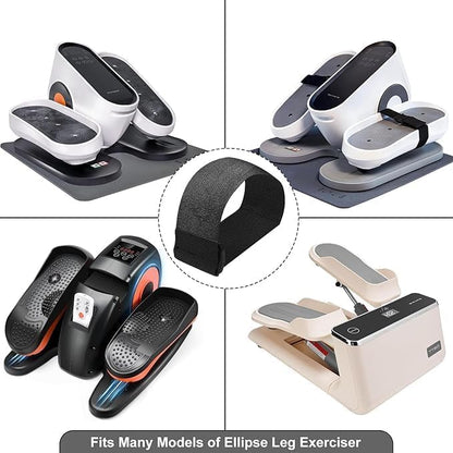 Leg Exerciser Traction Straps, Under Desk Elliptical Pedal Band for Seniors, Secure & Stability for Electric Ellipse Equipment - size: Set of 4