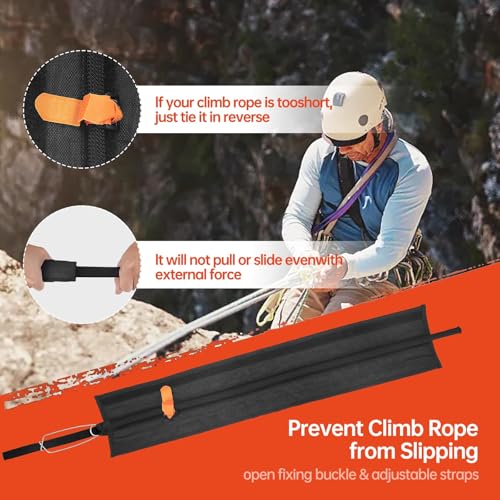 Arborist Rope Protector - 26" PVC/Polyester with Telescopic Fixation Strap & Buckle (2-Pack) - size: 2PCS