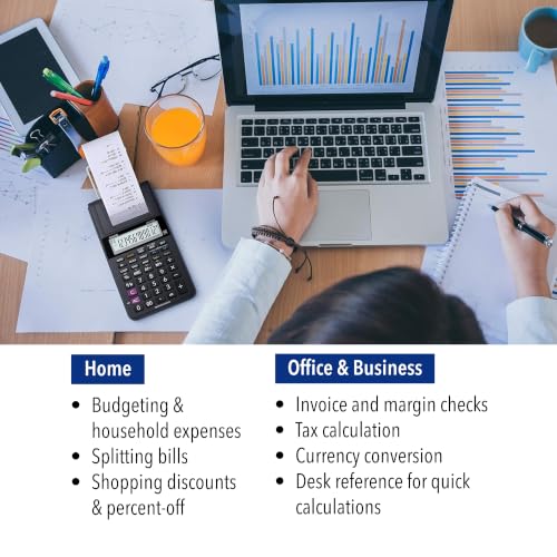 Casio HR-10RC Mini Desktop Printing Calculator, Black
