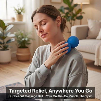 Peanut Massage Ball for Myofascial Release, Silicone Massager