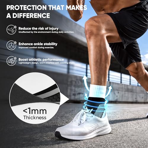 2 Pack Ankle Brace Compression Support for Men Women - color: Purple