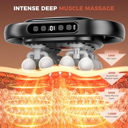 Beyn New 16-Head Massage Gun Set, 30 Speed Levels, Deep Tissue Massage for Back/Leg/Foot Muscle Relaxation, Portable Design（Comes with 16 Massage Heads）