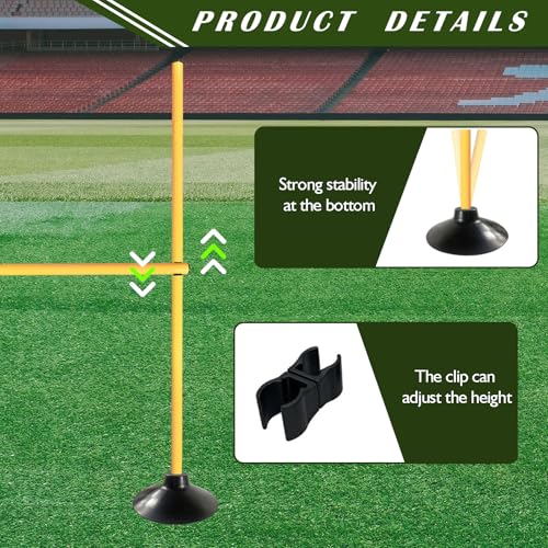 TNZMART 4.9 FT Adjustable Agility Hurdles Poles for Soccer Football Speed Training Equipment Track and Field - style: 3 groups