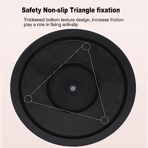 Ab Twist Waist Disc Board,Adjustable Waist Trainer Twisting Disc with Handles,Waist Slimming Balance Rotating Disc with Massage Foot Sole for Slimming Waist Arms Hips and Thighs - color: Black