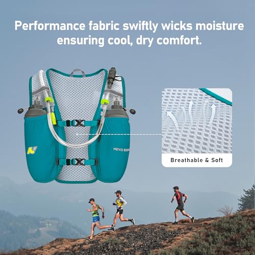 N NEVO RHINO 5L Running Vest , Hydration Vest Pack with 1.5L Water Bladder - color: Green