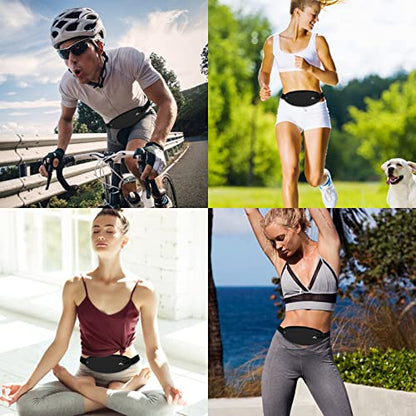 Running Fanny Pack Whole Bag Reflective, Running belt for Women &Men,Sweatproof Phone Holder Workout, Running Waist Pack(black) - color: black