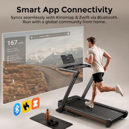 Niceday TM2 Incline Treadmill with 18% Auto Incline, Wide Belt Foldable Running Treadmills with Handles for Home 380 lb Capacity, 0.6-8.7MPH Indoor Running Machine for Home Gym, 3.0HP Quiet Brushless