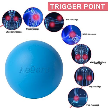 Massage Lacrosse Balls for Myofascial Release(2Pack,Red) - color: Red