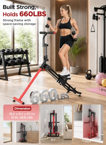 Stair Stepper for Home, 3-Mode Folding Stairmaster with Handlebar