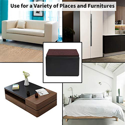 Ezprotekt 2" Bed and Furniture Risers Heavy Steel Sofa Table Dresser Risers - color: Black, size: 2" x 3.15"