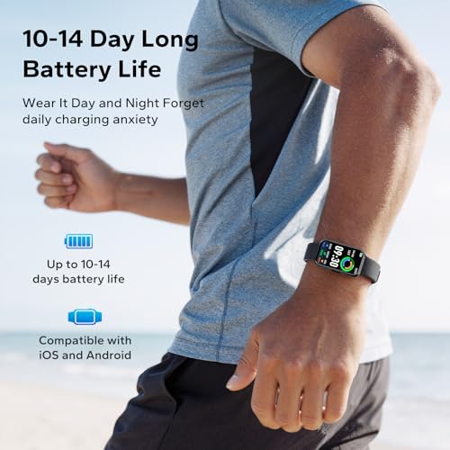 Fitness Tracker with 24/7 Heart Rate & Blood Oxygen Monitor, 1.47" OLED Color Screen Smart Watch, Waterproof Activity Tracker with Sleep Step Counter & Smart Notifications for Men Women