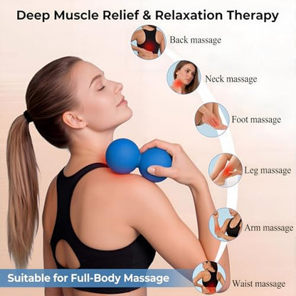 Peanut Massage Ball for Myofascial Release, Silicone Massager