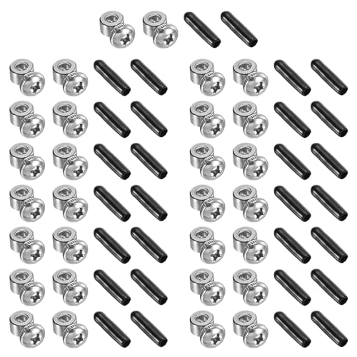 PATIKIL Replacement Adjustable Screws and End Caps Set, 15 Sets Jump Rope Spare Replacement Accessories for Jump Rope Speed Cable