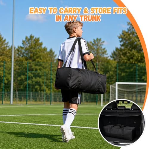 4x5 FT Foldable Kids Soccer Goal Set of 2, Portable Soccer Net