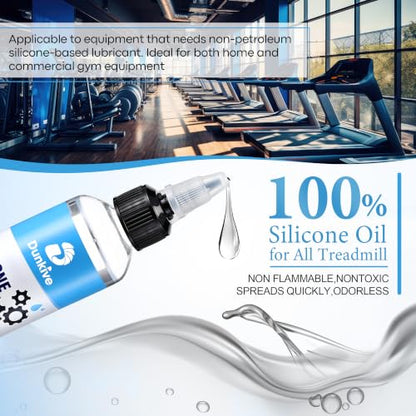 4oz Treadmill Lubricant with 24inch Foldable Applicator, Pure Silicone