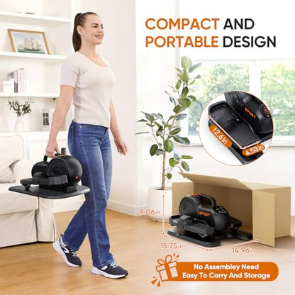Dripex Under Desk Elliptical, Electric Leg Exerciser for Seniors