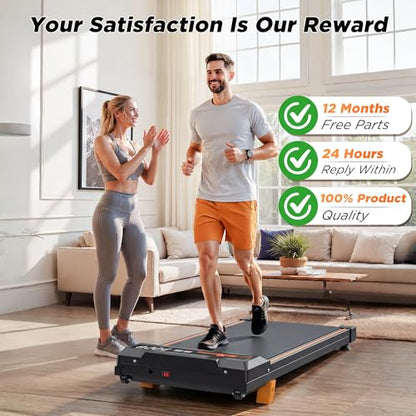 FYC Walking Pad with Incline for Home & Office - Under Desk Walking Pad Treadmill, Portable Walking Machine with Remote Control, LED Display, 300LBS Capacity, 2.5HP Quiet Motor - color: black