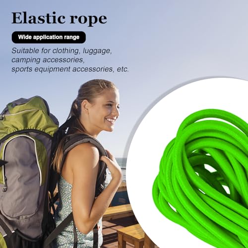 1/8" Bungee Shock Cords with Hooks,65 Feet Elastic Nylon Cords Kayak Stretch String Rope for Bikes,Tie Downs,Boating,Camping,Sunshades,Fitness and Outdoor Enthusiasts (1/4 inch x 32 Ft, Neon Green) - size: 1/4 inch x 32 Ft, Neon Green