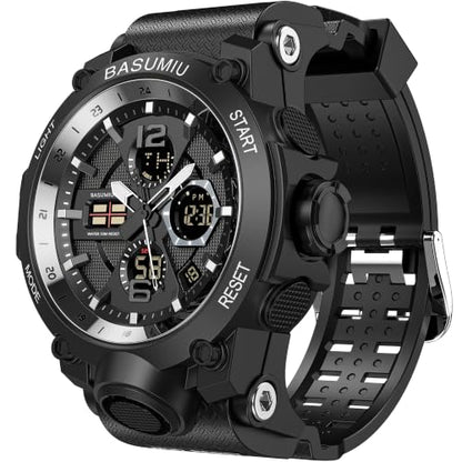 Military Digital Watches for Men Waterproof Work Mens Watch Sports - color: C-Black