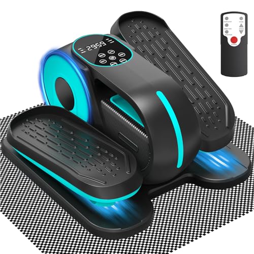 Under Desk Elliptical Leg Exerciser as Seen on TV Sitting for Senior - color: LakeBlue