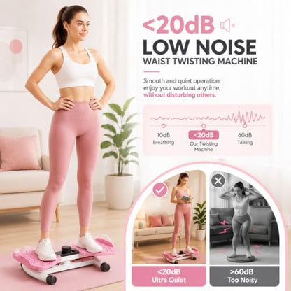 Waist Twister Machine with Digital Display, Ab Twister Board Core Workout